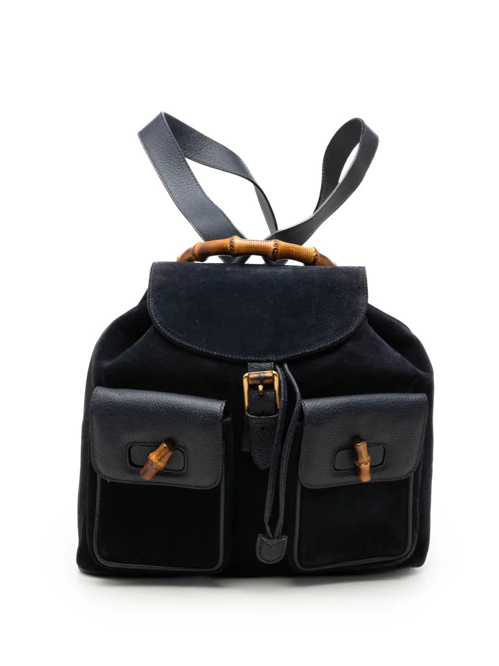 20th Century Suede Bamboo Drawstring backpack