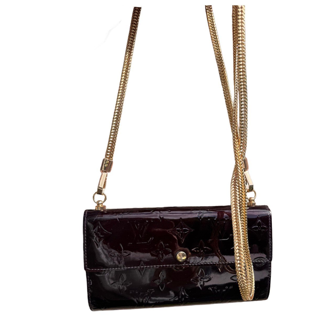 Patent leather clutch bag