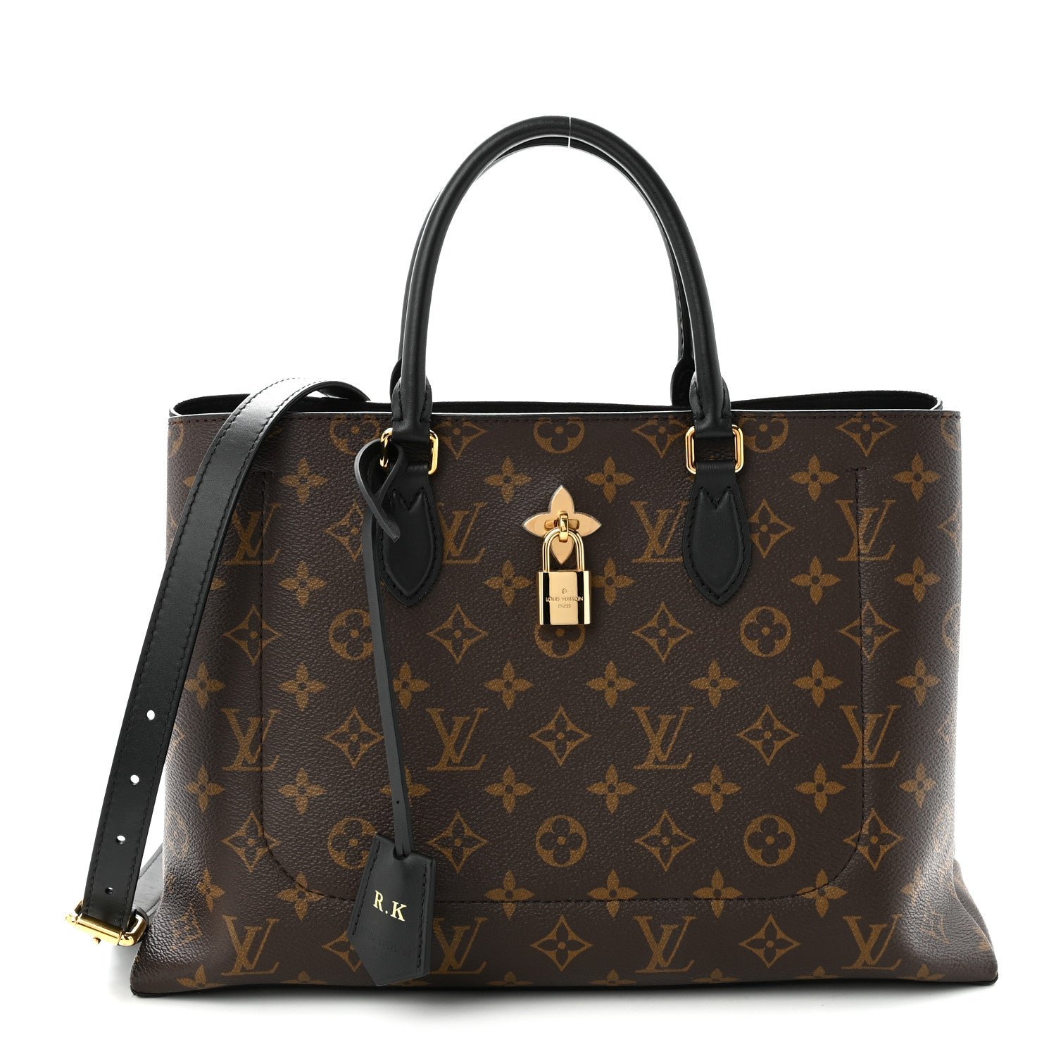 Louis Vuitton Monogram Flower Tote Black