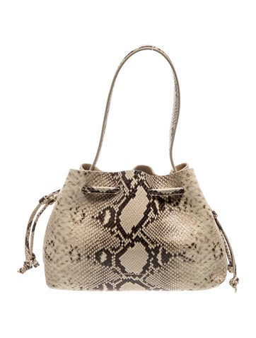 Embossed Leather Top Handle Bag