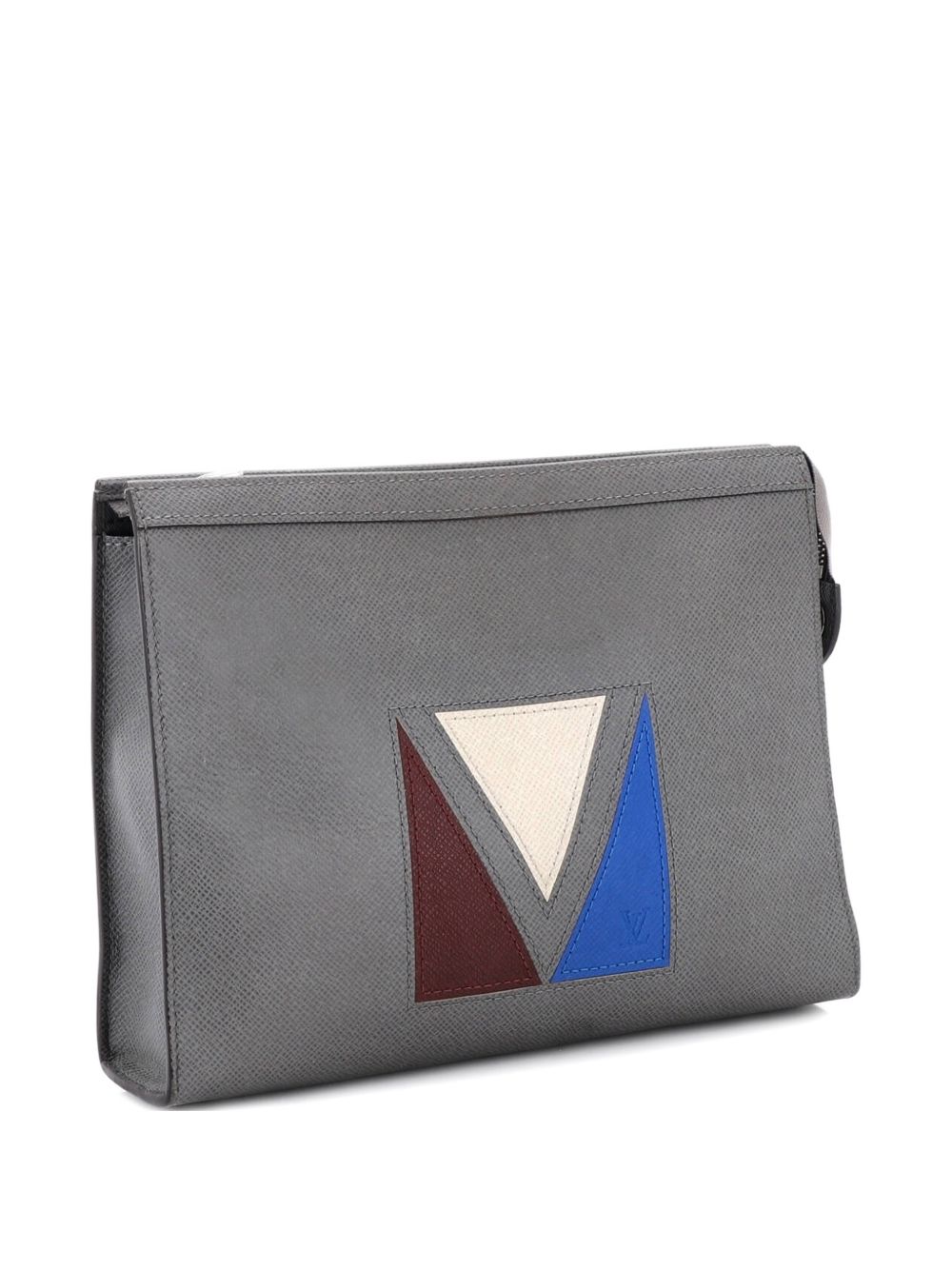 Louis Vuitton Pochette Voyage Panelled Taiga Leather MM clutch bag
