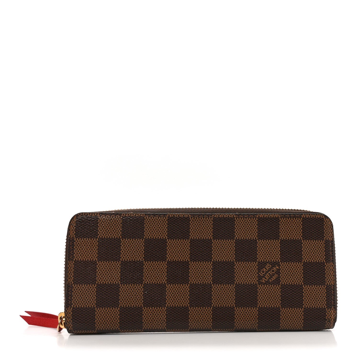 Louis Vuitton Damier Ebene Clemence Wallet Cherry