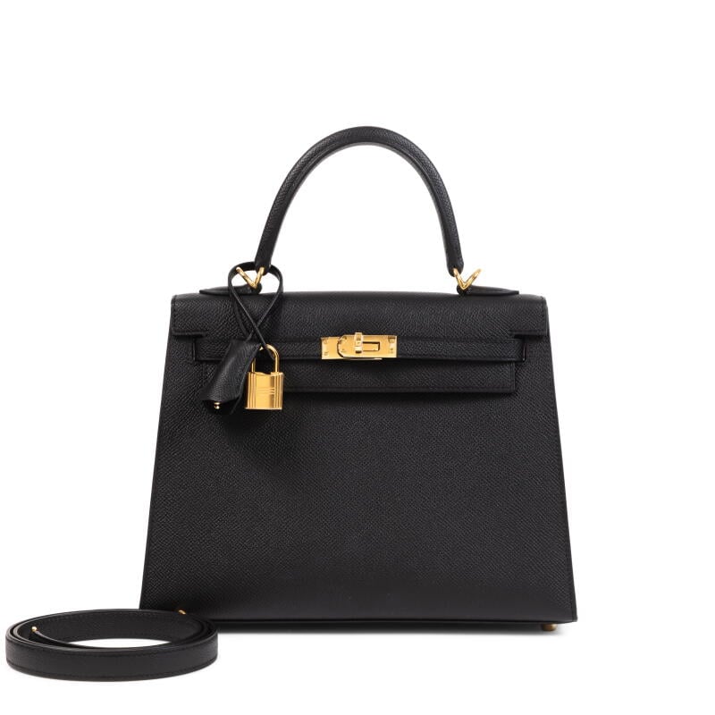 Black Epsom Kelly 25 Sellier Gold Hardware, 2026