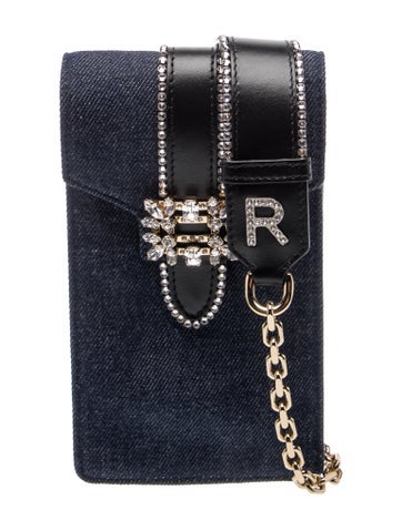 Roger Vivier Denim Bucket Bag