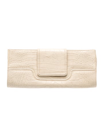 Embossed Leather Clutch