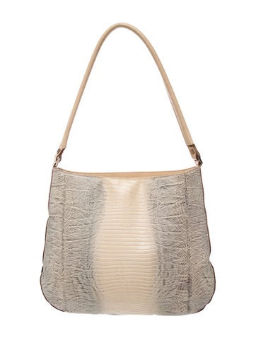 Ferragamo Embossed Leather Shoulder Bag