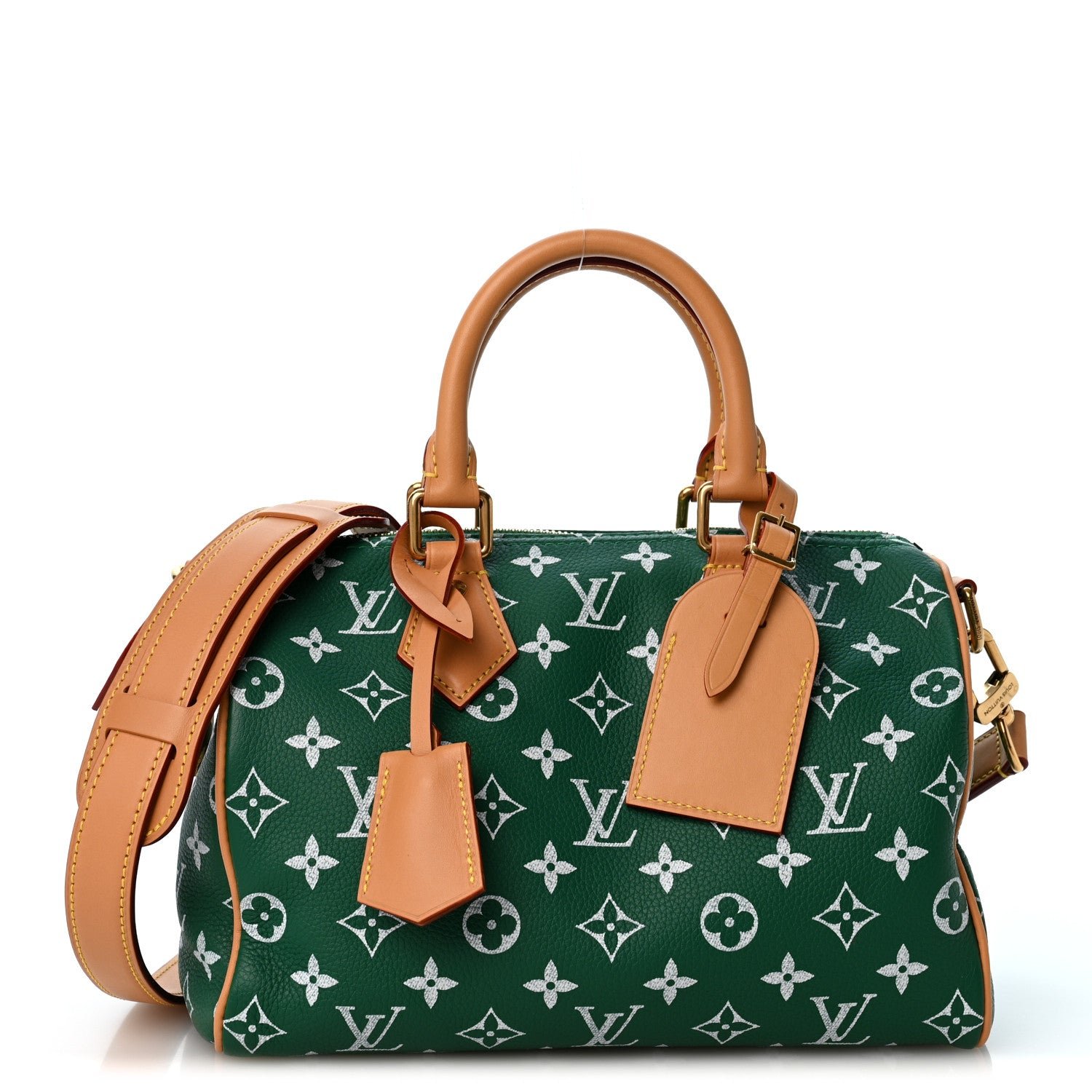 Louis Vuitton Calfskin Monogram Speedy P9 Bandouliere 25 Green
