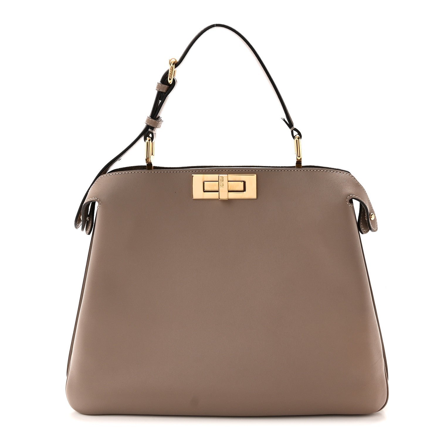 Fendi Vitello Medium Soft Peekaboo  Tortora