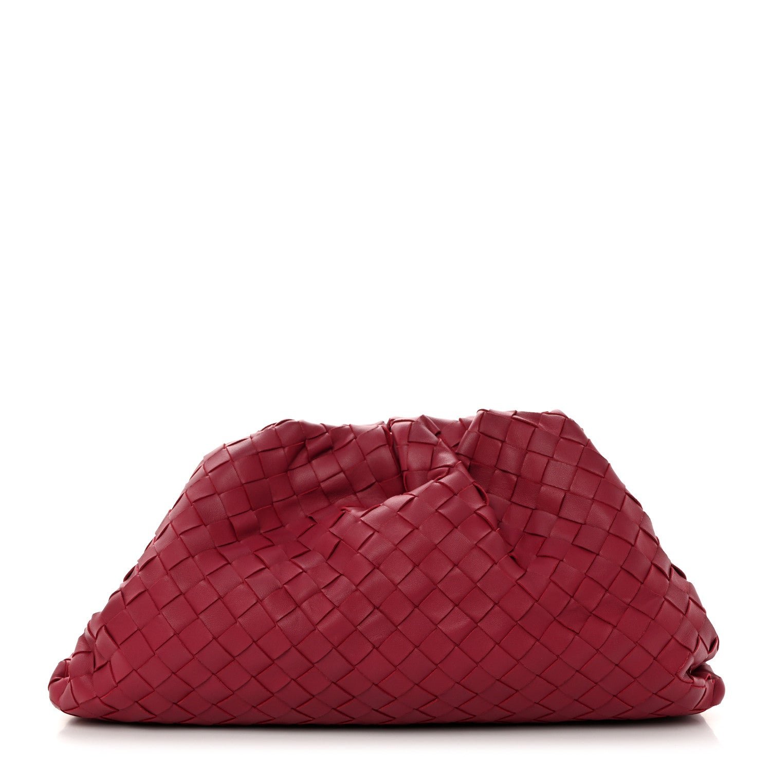 Bottega Veneta Nappa Maxi Intrecciato The Pouch Oversized Clutch Amaranto