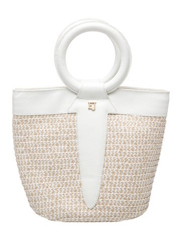 Raffia Top Handle Bag