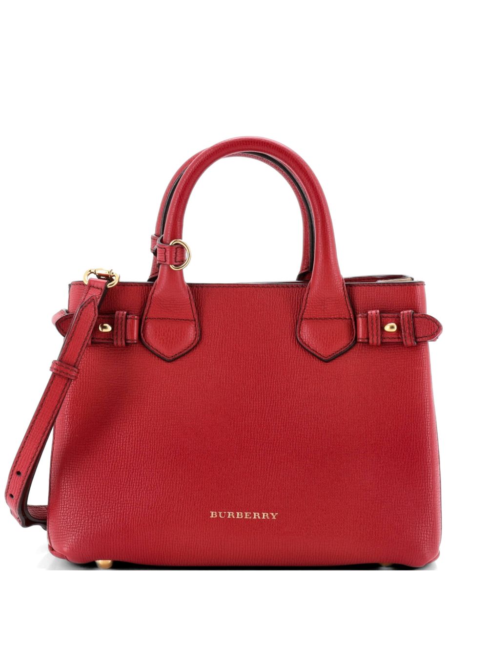 Banner Leather and House Check Canvas Small tote bag