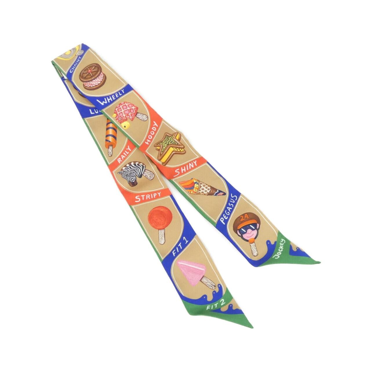 [Unused] Hermès FUNNY ICE CREAM Twilly 064109S Scarf