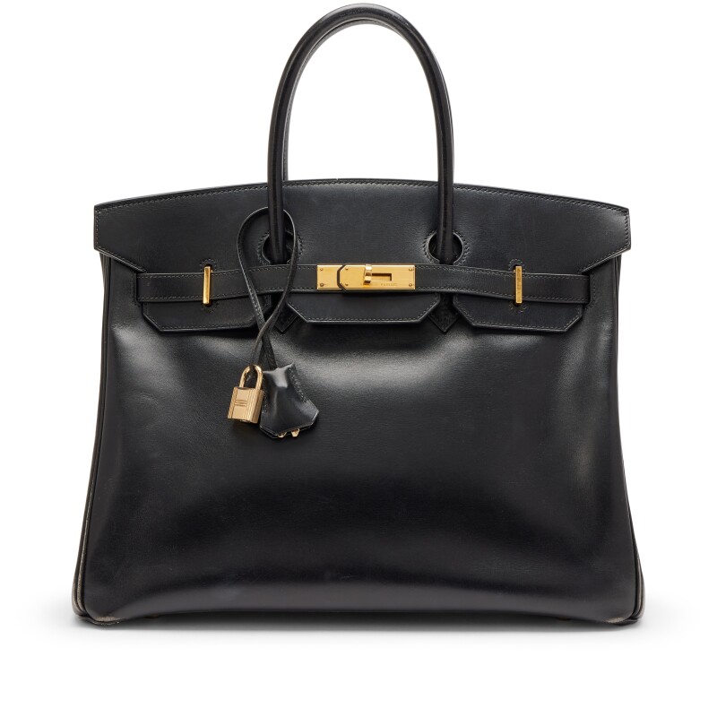 Hermes Black Box Calf Birkin 35 Gold Hardware, 2001
