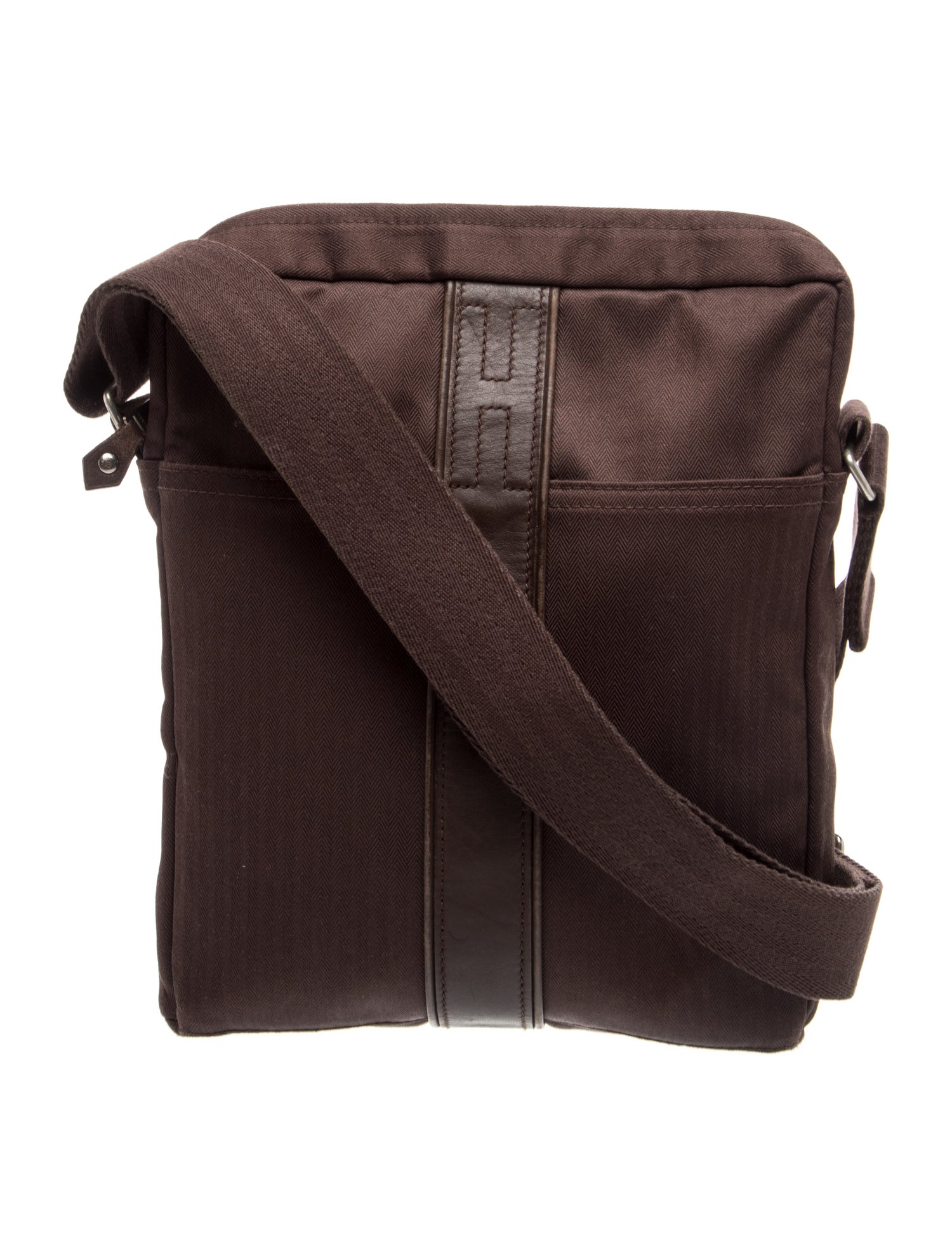 Toile Chevron & Agneau Acapulco Messenger Bag