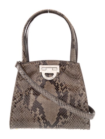 Snakeskin Top Handle Bag Vintage