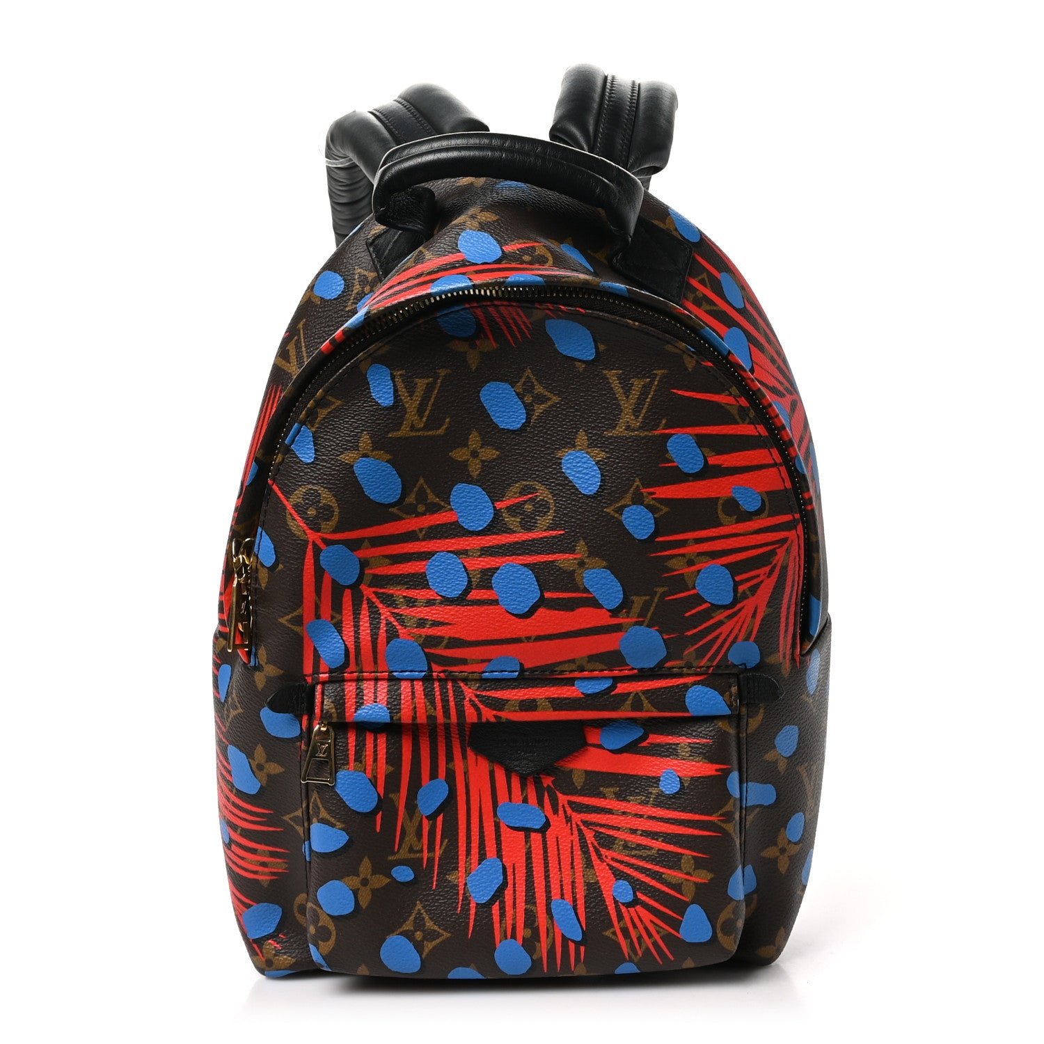 Louis Vuitton Monogram Jungle Dots Palm Springs Backpack PM Coquelicot Denim