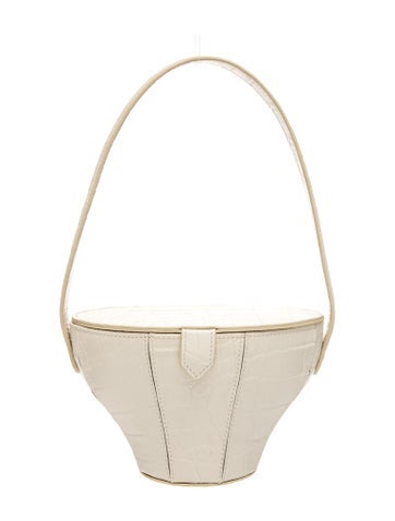 Embossed Leather Top Handle Bag