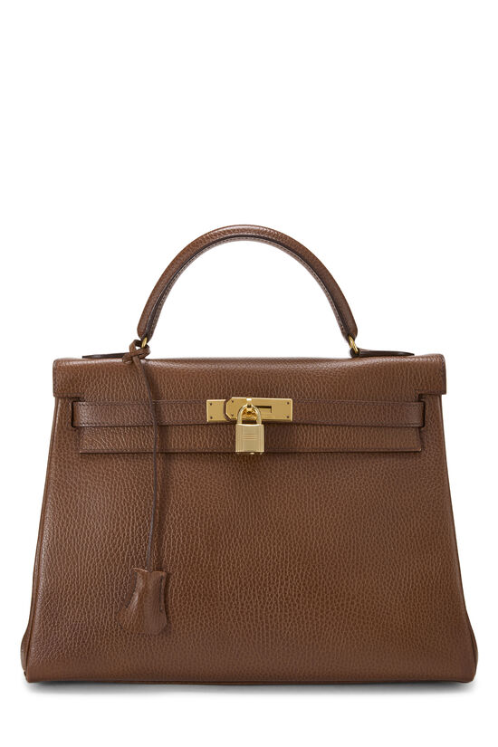 Hermes Marron Fonce Ardennes Kelly Retourne 32