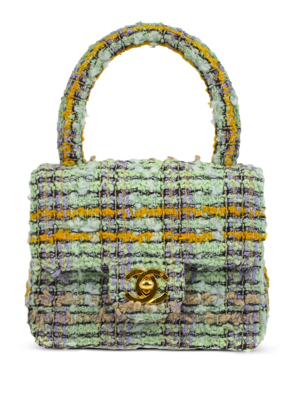 1992 micro Classic Flap tweed handbag