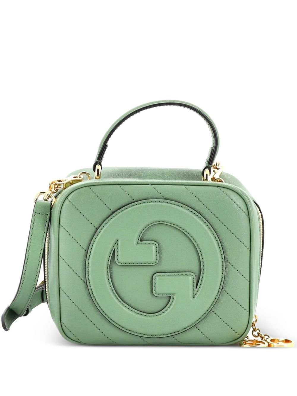 Blondie NM Top Handle Shoulder Bag Diagonal Quilted Leather satchel