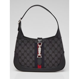 Balenciaga Balenciaga x Gucci Black/Grey Canvas/Leather The Hacker Project 1961 Small Jackie Bag