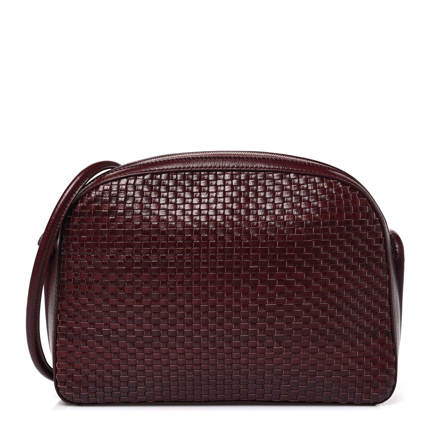 The Row The Row Calfskin Woven Single Mignon Shoulder Bag Terracotta