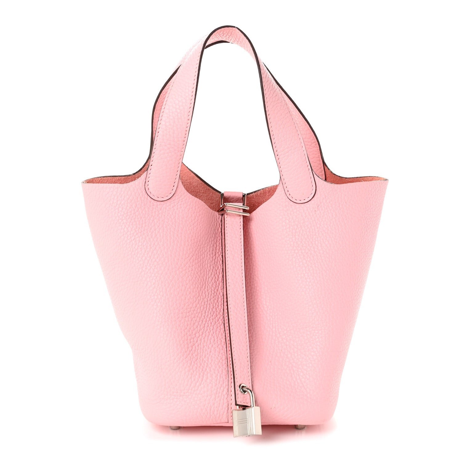 Hermes Taurillon Clemence Picotin Lock 18 PM Rose Sakura