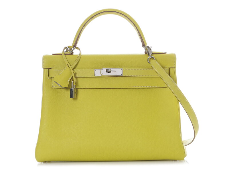 Lime Epsom and Gris Perle Candy Retourne Kelly 32 Palladium Hardware, 2011