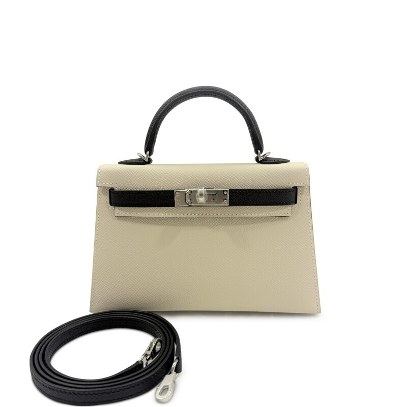 Hermes Black and Craie Epsom HSS Mini Kelly II Palladium Hardware, 2025