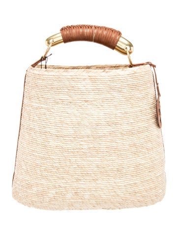 Raffia Top Handle Bag