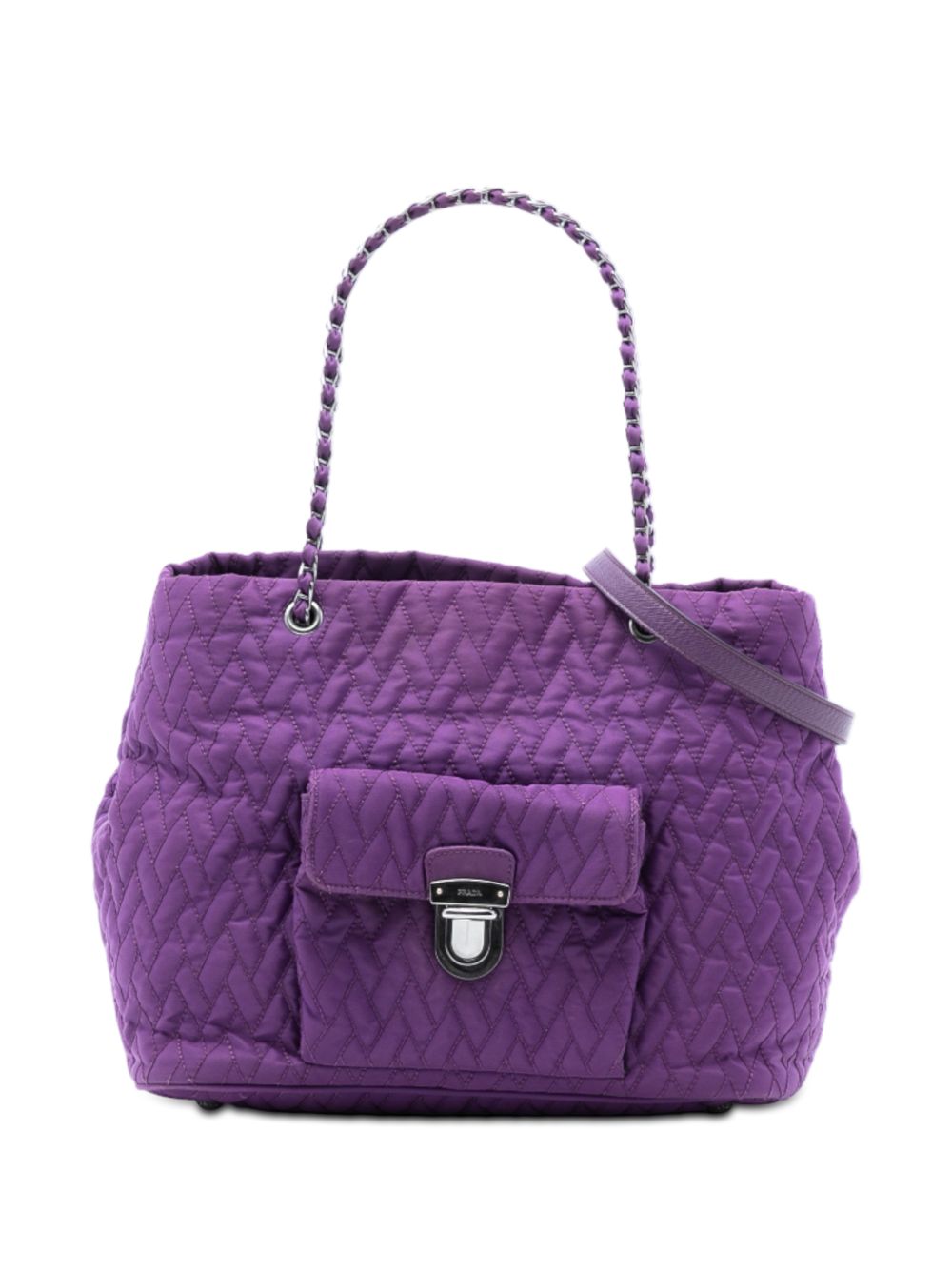 Prada 2010-2025 Impuntu Tessuto Chain Tote satchel