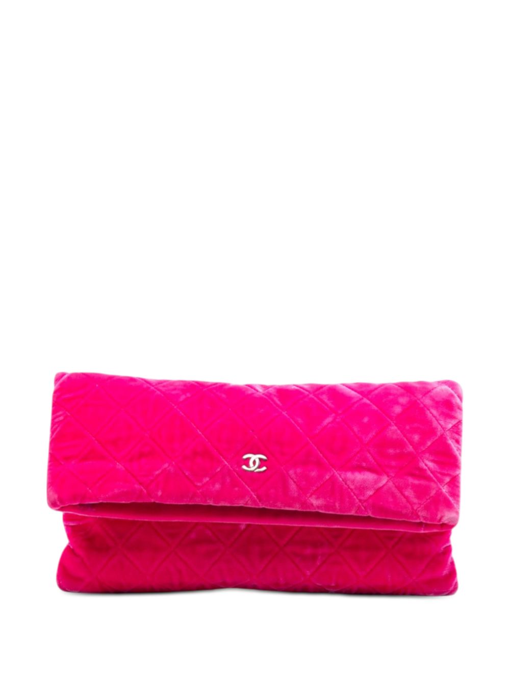 2015-2016 Quilted Velvet CC Beauty Foldover clutch bag