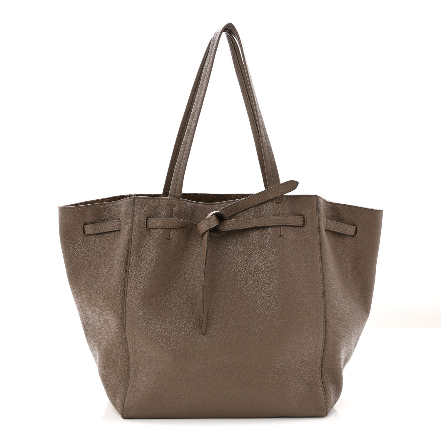 Celine Soft Grained Calfskin Small Belt Cabas Phantom Taupe
