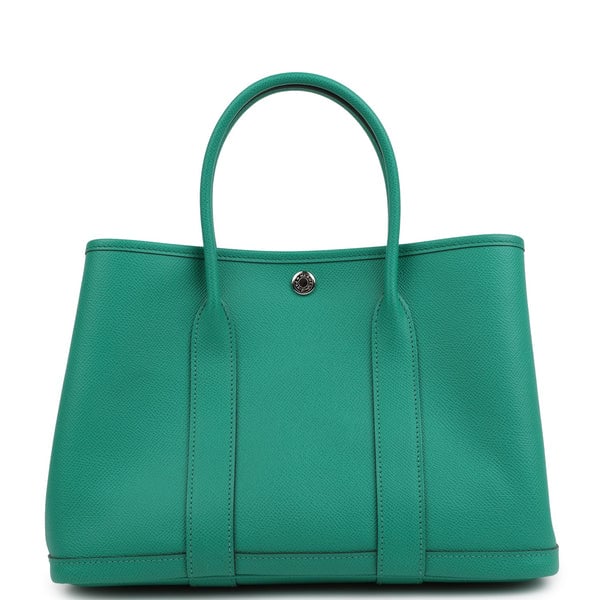 Hermes Hermes Garden Party 30 Vert Jade Epsom Palladium Hardware