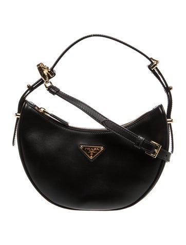 Prada Enameled Metal Triangle Arque Small