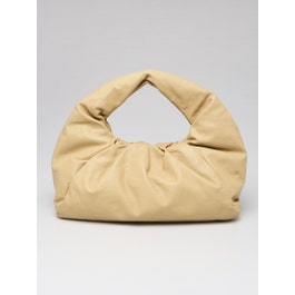 Bottega Veneta Bottega Veneta Beige Calfskin Leather The Pouch Shoulder Bag