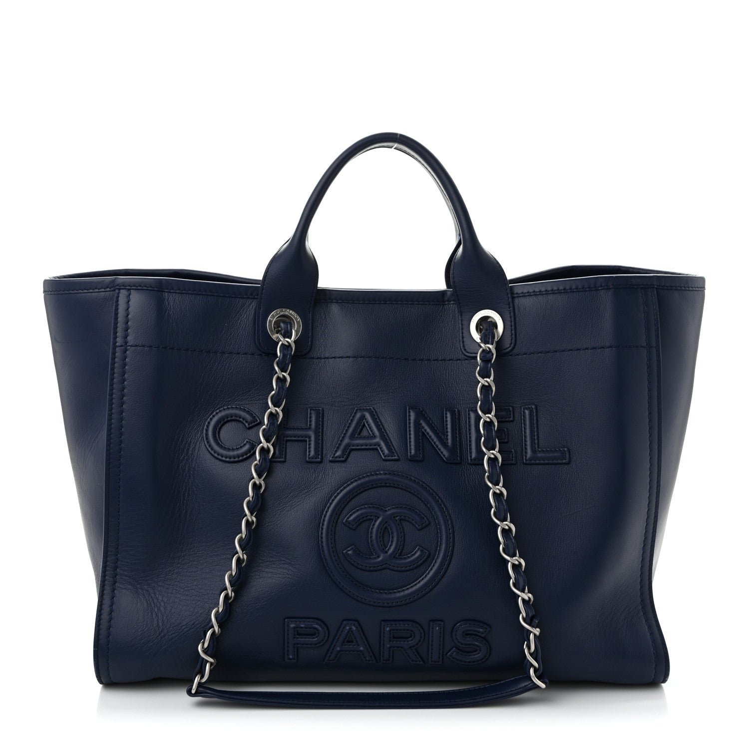 Chanel Calfskin Medium Deauville Navy
