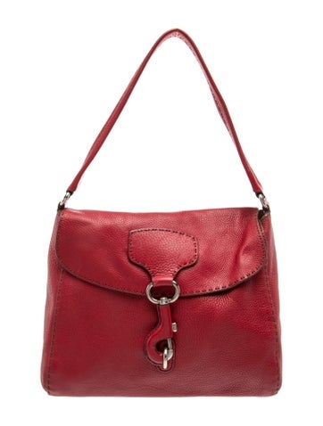 Enameled Metal Triangle Shoulder Bag