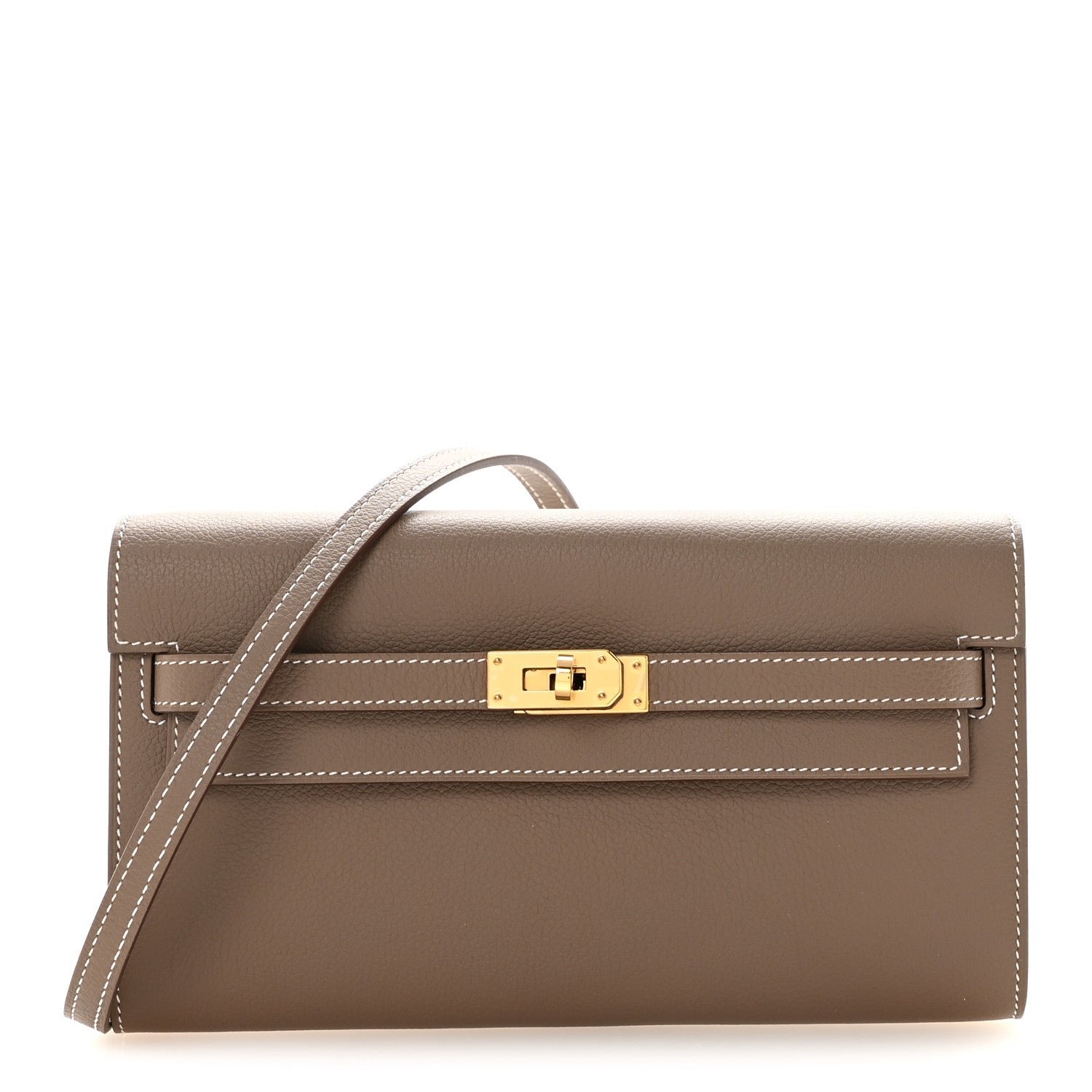 Hermes Evercolor Kelly Wallet To Go Etoupe