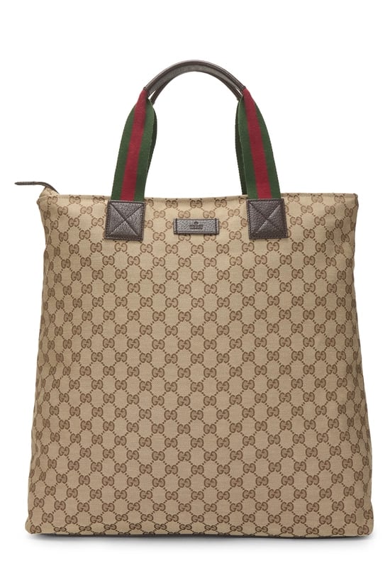 Original GG Canvas Web Vertical Tote