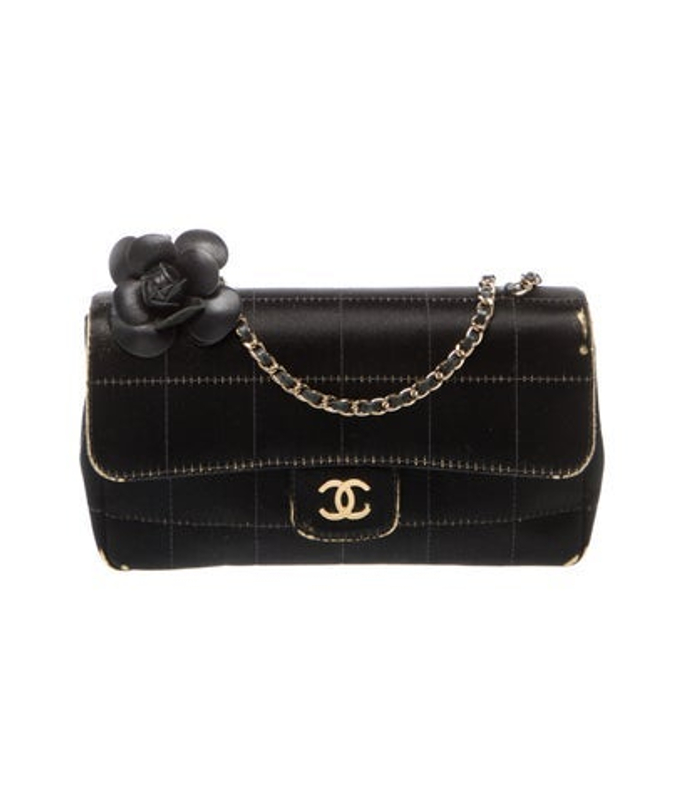 Chanel Extra Mini Square Quilt Camellia Flap Bag