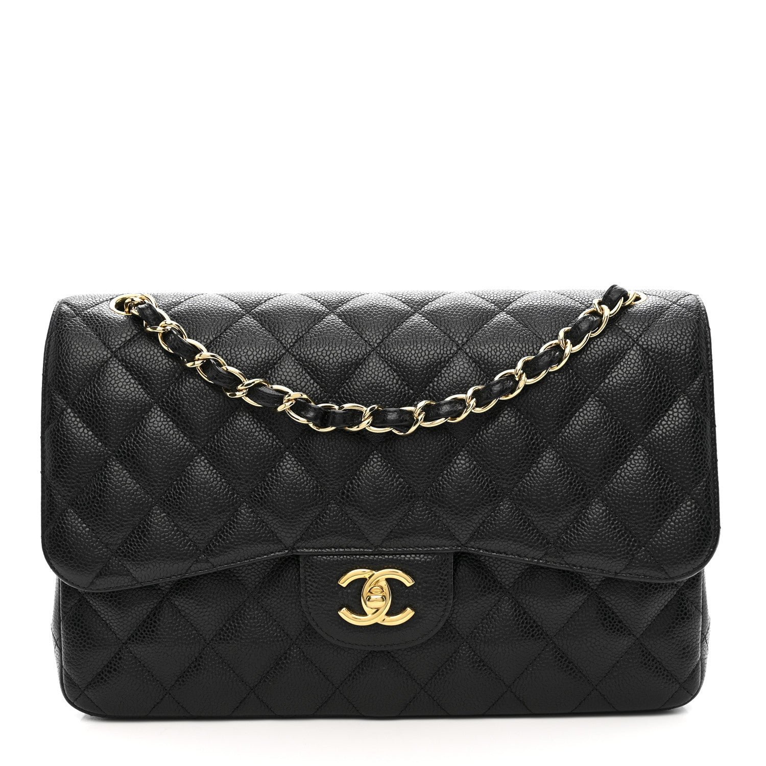 Chanel Caviar Quilted Jumbo Double Flap Black