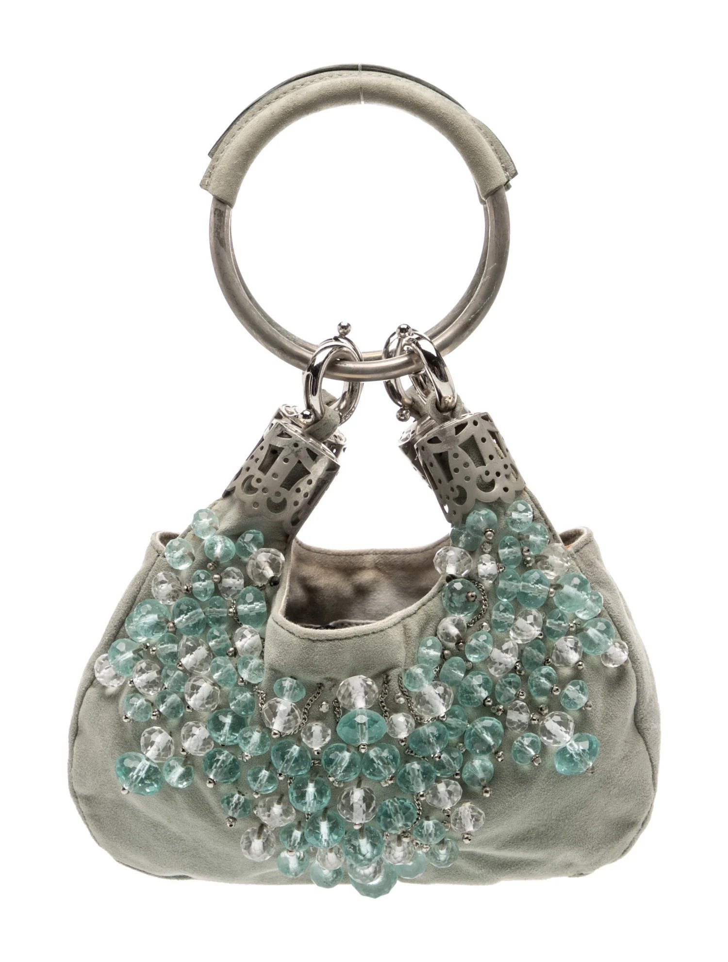 Suede Top Handle Bag Vintage