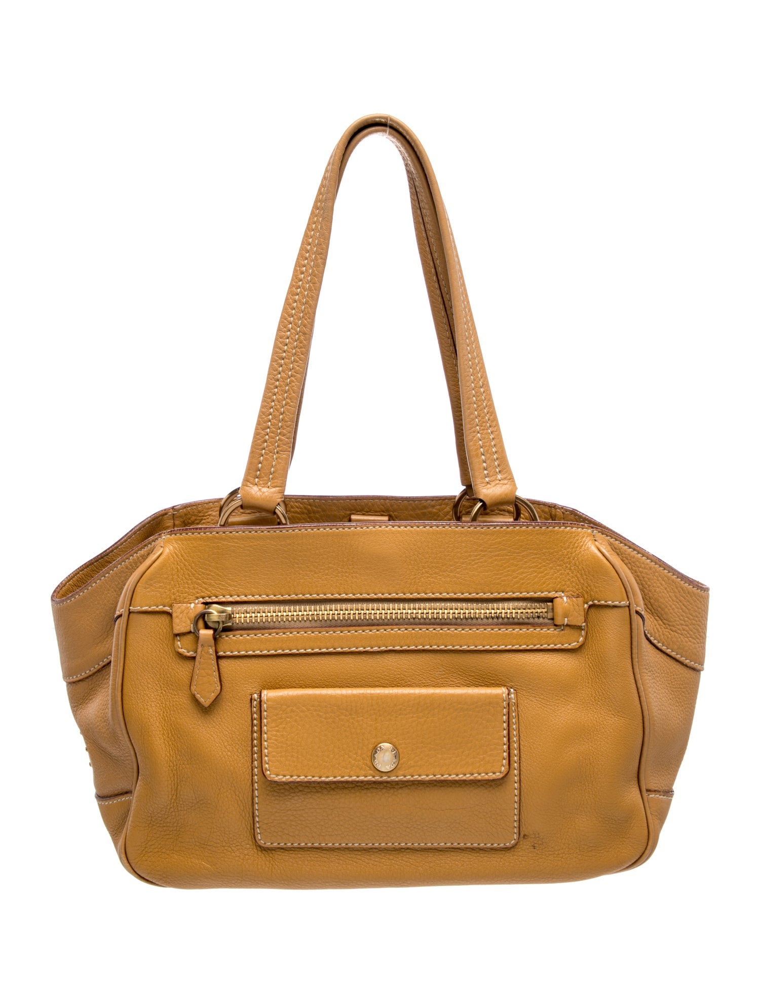 Vitello Daino Leather Shoulder Bag Vintage