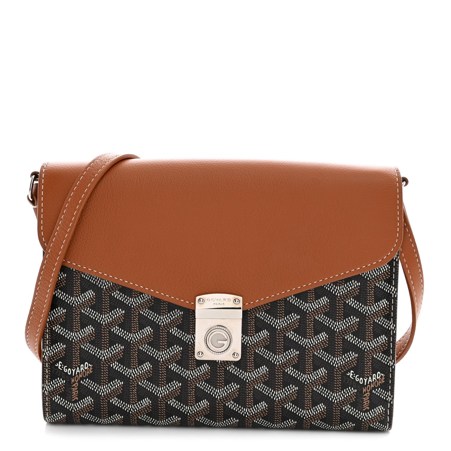 Goyard Goyardine Calfskin Chypre Wallet Pouch Black Gold