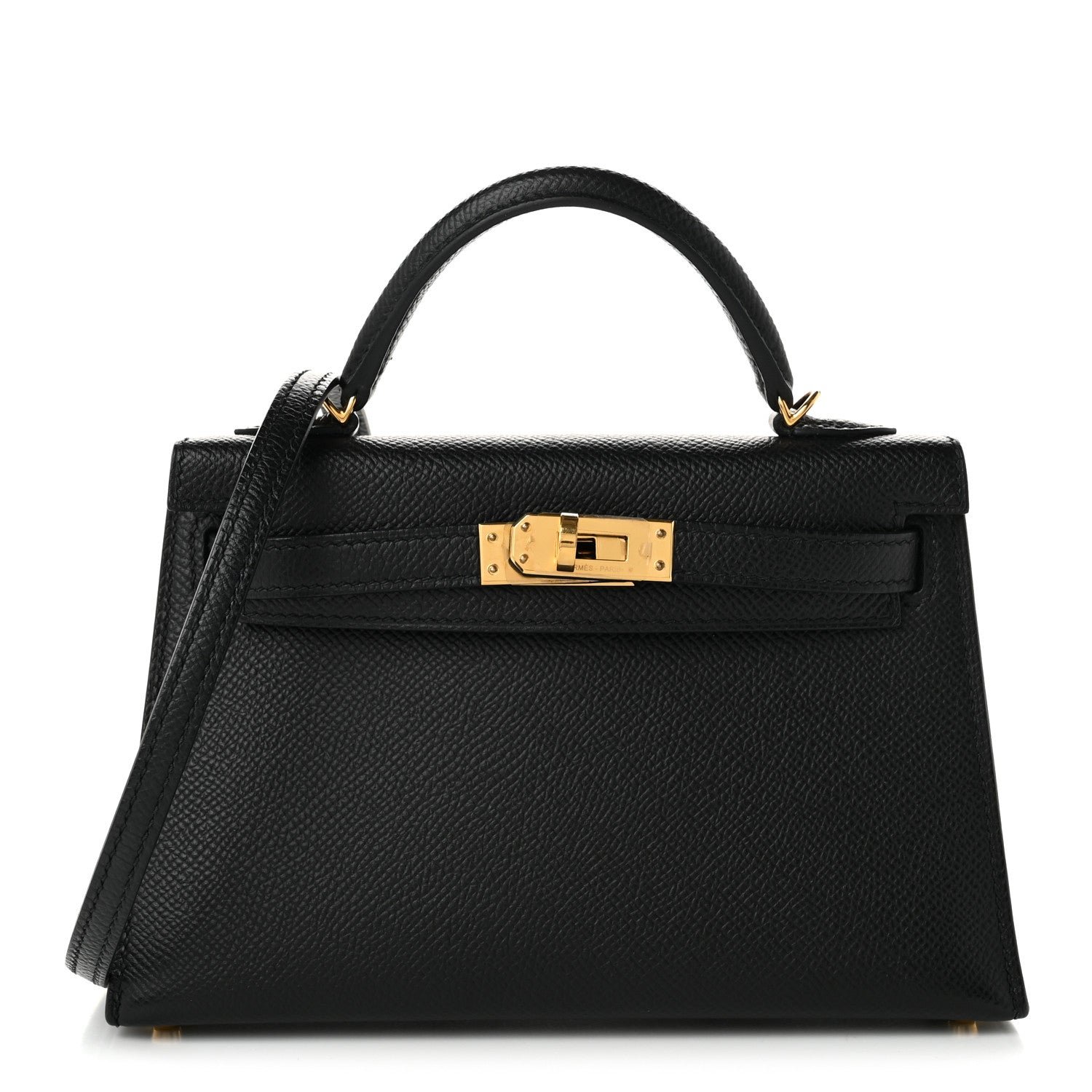 Hermes Epsom Mini Kelly Sellier 20 Black