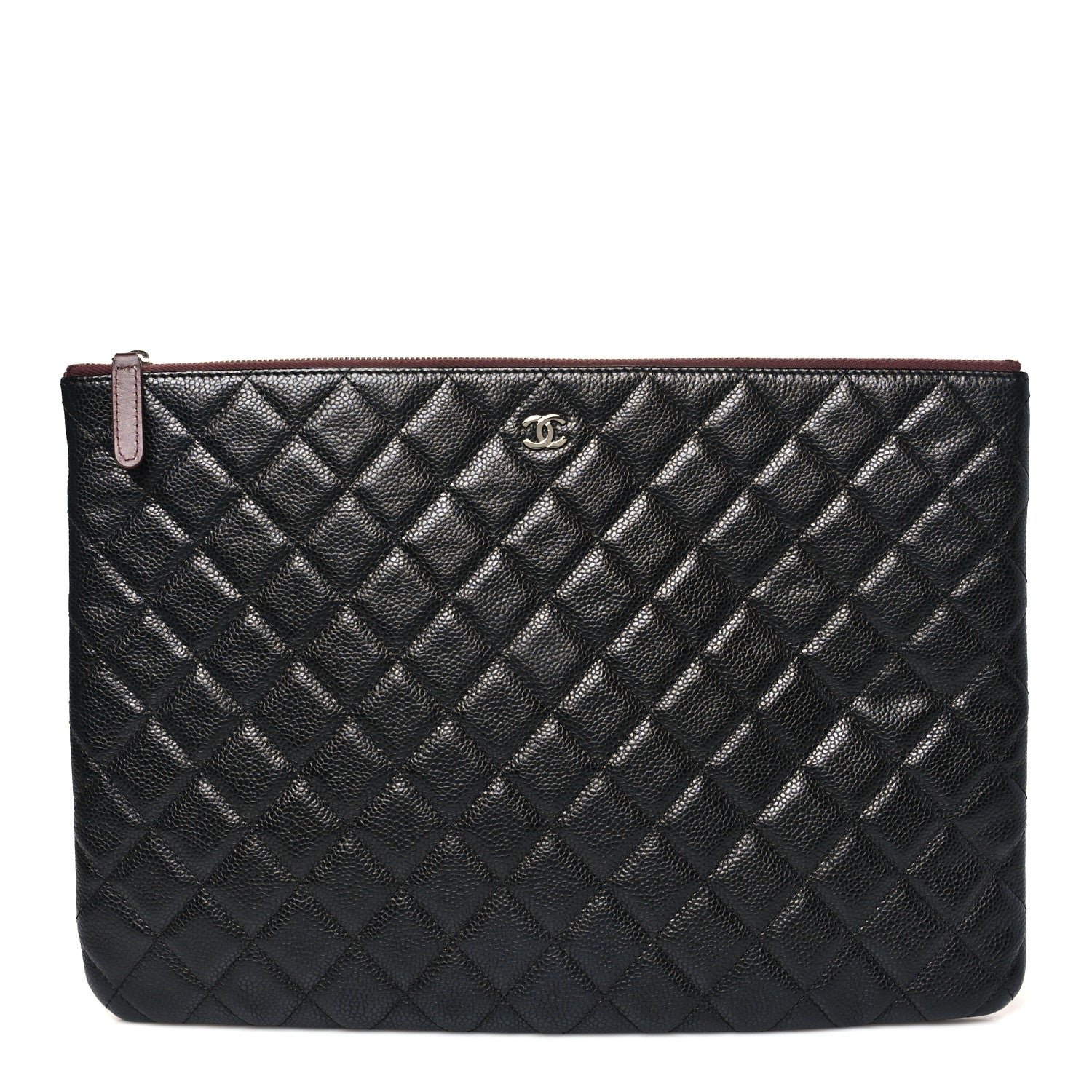 Chanel Caviar Quilted Large Cosmetic Case Black