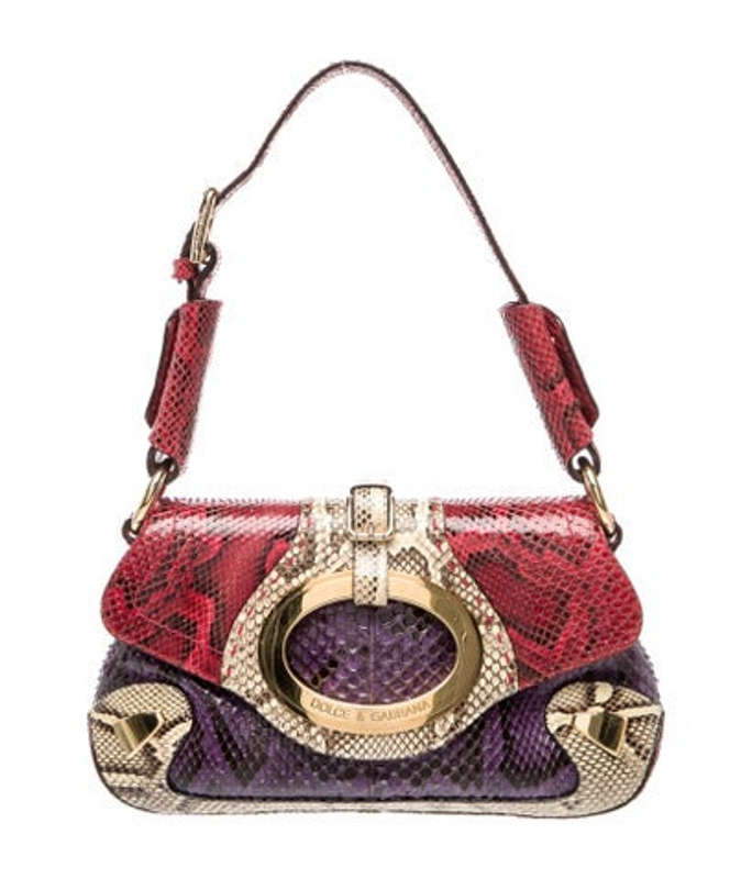 Dolce & Gabbana Gabbana Snakeskin Shoulder Bag