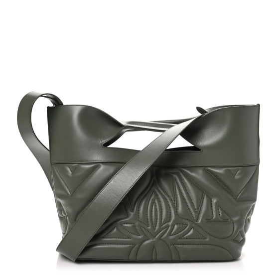 Alexander McQueen Calfskin Quilted Small The Bow Bag Green