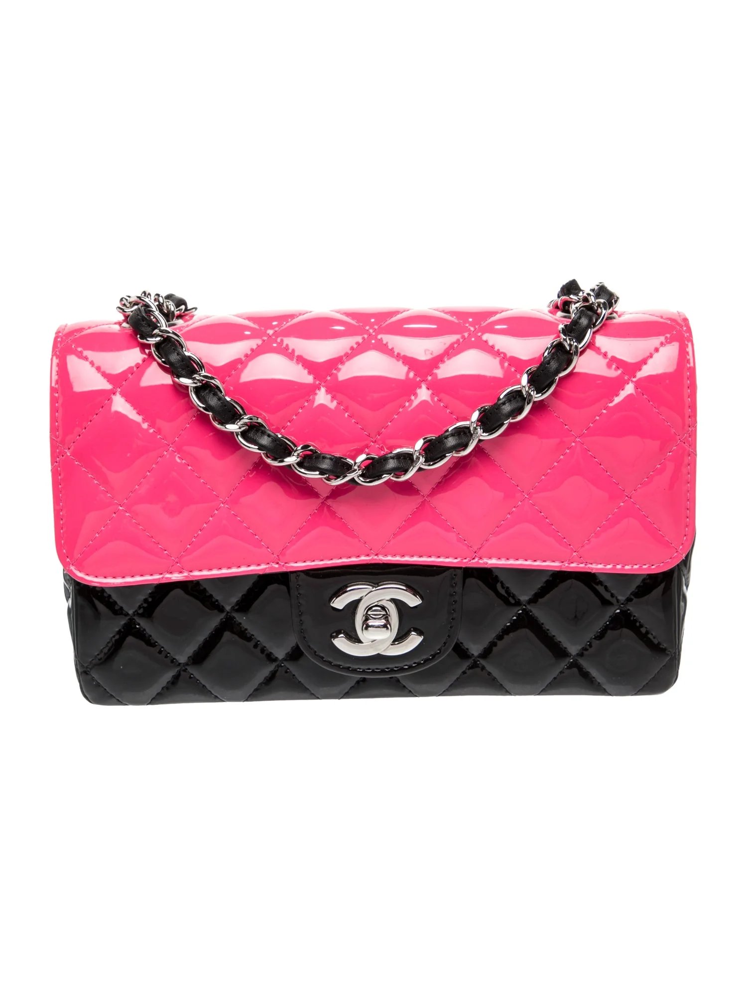 Bicolor Rectangular Mini Classic Flap Bag